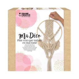 Kit faire son macramé avec suspension cercle en bambou - 70 x 26