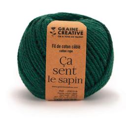 Coton pour macramé ø 2,5 mm x 80 m - vert foncé