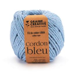 Coton pour macramé ø 2,5 mm x 80 m - bleu ciel