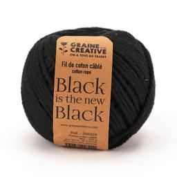 Coton pour macramé ø 2,5 mm x 80 m - noir