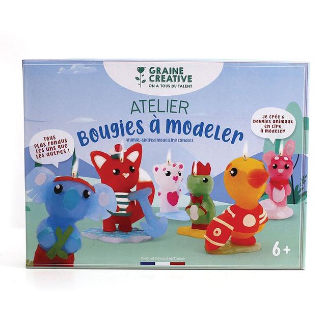 Coffret pour enfants - Bougies à modeler - Animaux