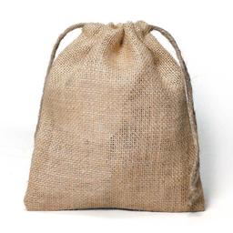 Sac en toile de jute avec cordon - 18 x 21 cm