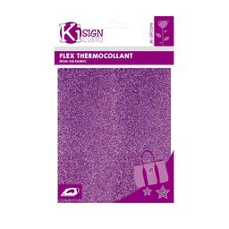 Flex Thermocollant Paillettes - Violet - 15 x 20 cm