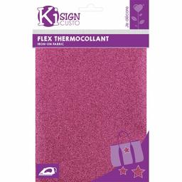 Flex Thermocollant à Paillettes - Cerise - 15 x 20 cm