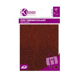 Flex Thermocollant Paillettes - Marron - 15 x 20 cm