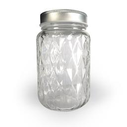 Bocal Mason Jar avec couvercle 37,5 cl - diamant