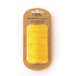 Bobine de fil de jute - Jaune - 100 m x 2 mm