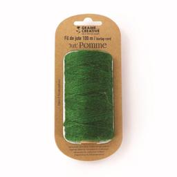 Bobine de fil de jute - Vert - 100 m x 2 mm