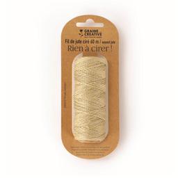 Bobine de fil de jute ciré - 60 m x 1.5 mm