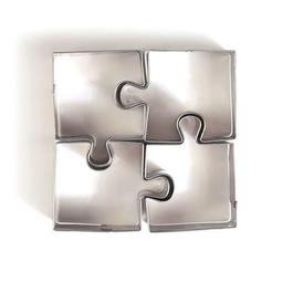 4 mini emporte-pièces inox - Puzzle