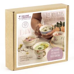 Coffret DIY bougies colorées et fleuries