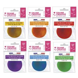 6 colorants solides pour bougie 20 g