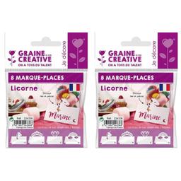 16 marque-places Licorne 7 cm