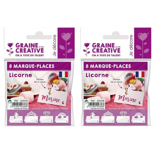 16 marque-places Licorne 7 cm