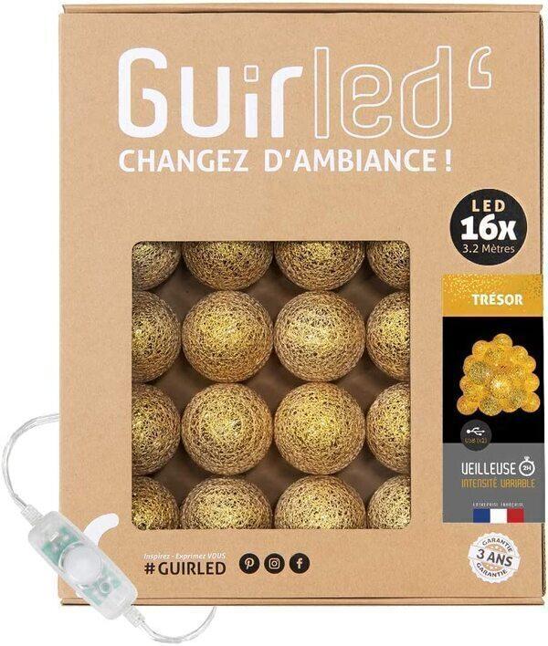 Guirlande boule lumineuse LED USB 16 boules 3,2m - Trésor