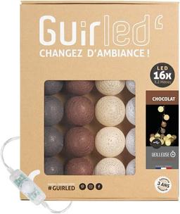 Guirlande boule lumineuse LED USB 16 boules 3,2m - Chocolat