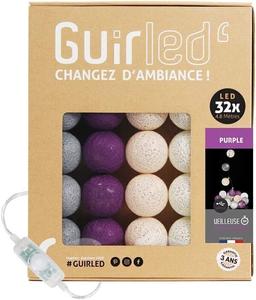 Guirlande boule lumineuse LED USB 32 boules 4,8m - Purple