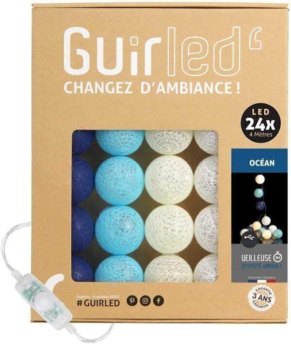 Guirlande boule lumineuse LED USB 24 boules 4m - Océan