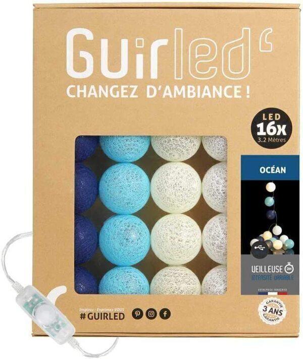 Guirlande boule lumineuse LED USB 16 boules 3,2m - Océan