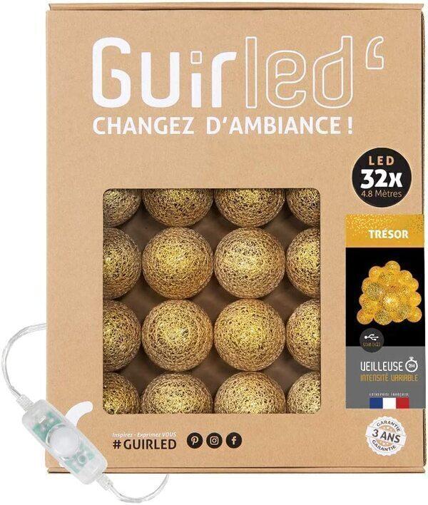 Guirlande boule lumineuse LED USB 32 boules 4,8m - Trésor