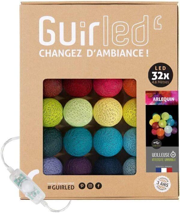 Guirlande boule lumineuse LED USB 32 boules 4,8m - Arlequin