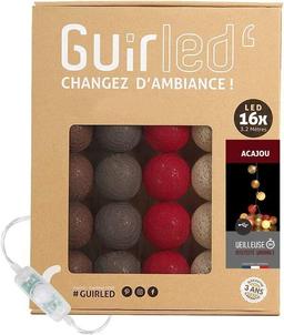 Guirlande boule lumineuse LED USB 16 boules 3,2m - Acajou