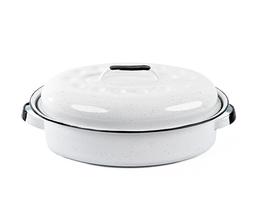 Cocotte ovale Roaster Blanc 40x27x15cm