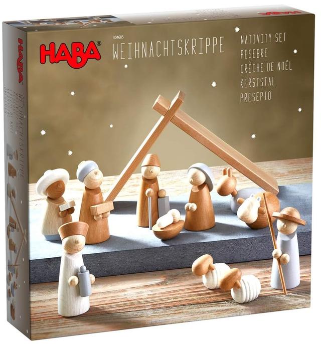 Crèche de Noël en bois