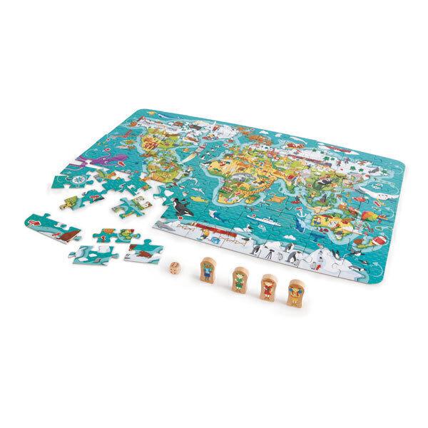 Puzzle 2 en 1 tour du monde - Dès 5 ans