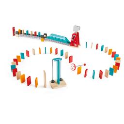 Circuit de dominos cascade en bois - le marteau - HAPE