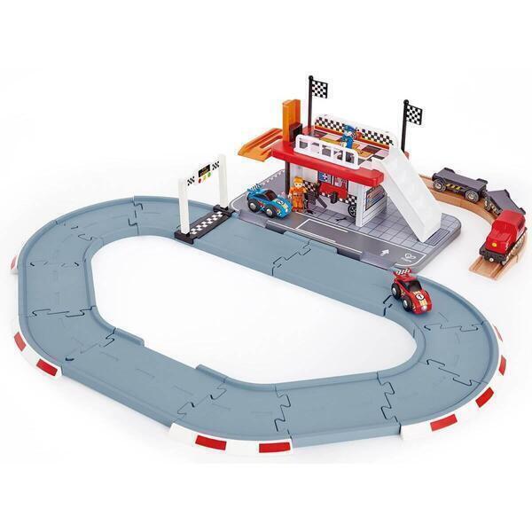 Circuit de course de voitures jouet en bois - HAPE