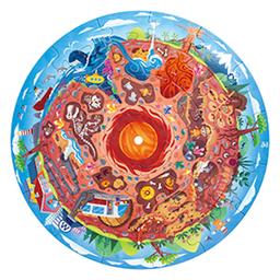 Puzzle circulaire centre de la Terre