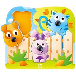 Puzzle en bois animaux domestique avec de gros boutons - HAPE