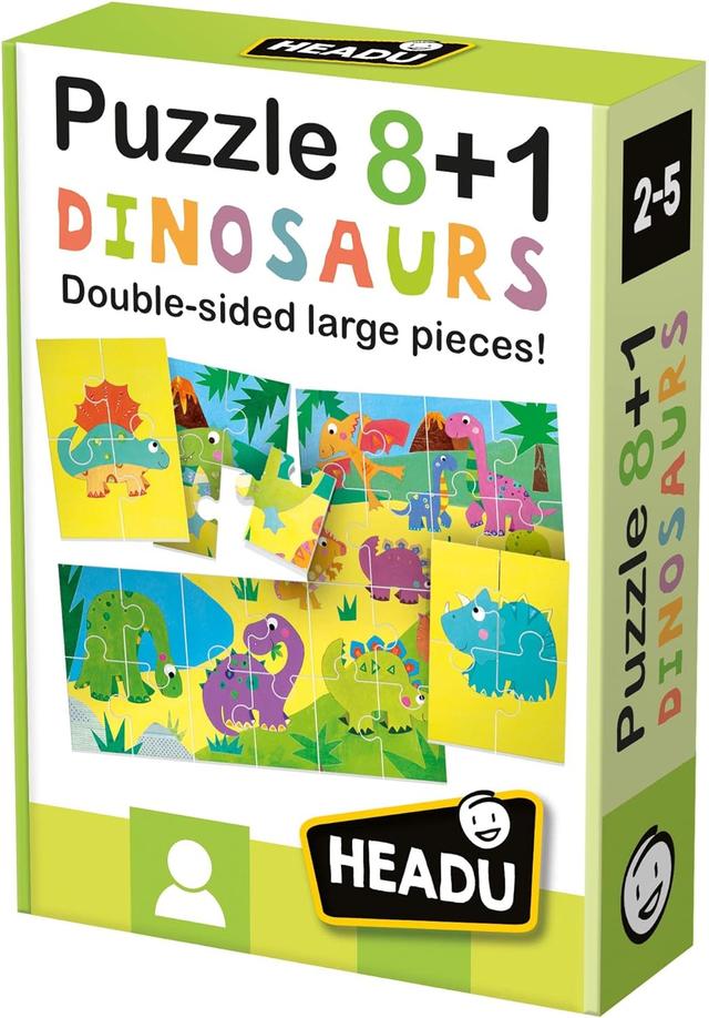 Puzzle recto verso 8+1 Dinosaures