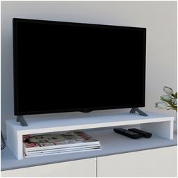 Henor Support en bois pour moniteur TV 82x26,5x12 cm. Blanc