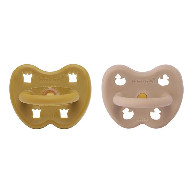 Lot de 2 tétines physiologiques Miel et Beige 3-36 mois