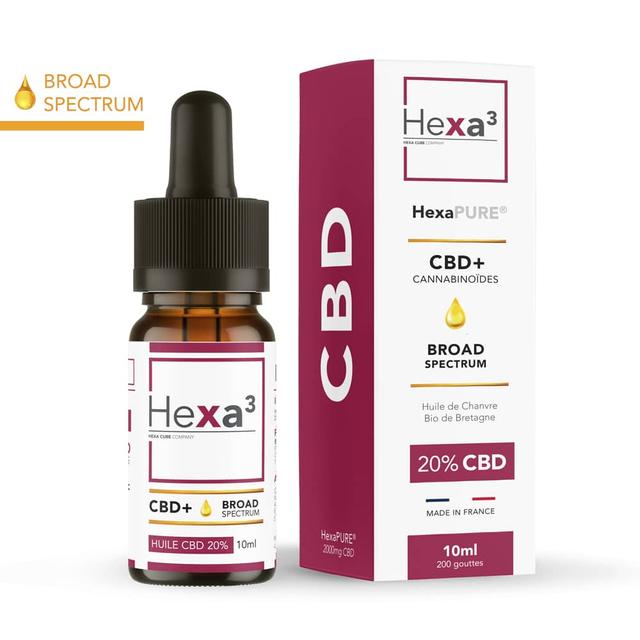 Huile CBD Chanvre Bio Broad 2000mg (20%) HexaPURE (sans THC)