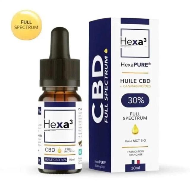 Huile CBD Chanvre Bio Full Spectrum 3000mg/30% HexaPURE