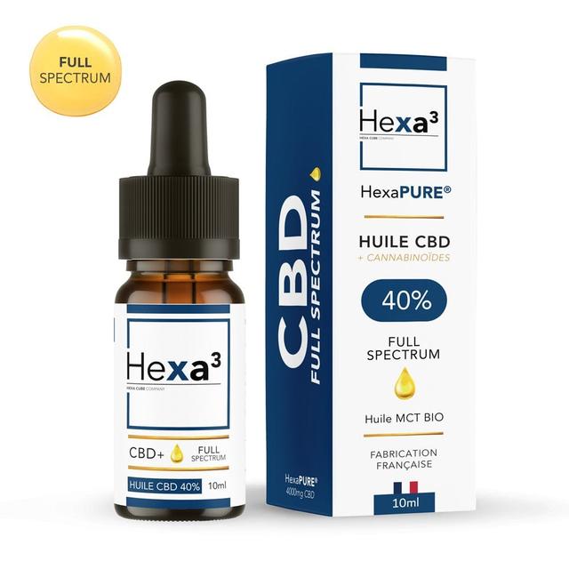 Huile CBD Chanvre Bio Full Spectrum 4000mg/40% HexaPURE (10ml)