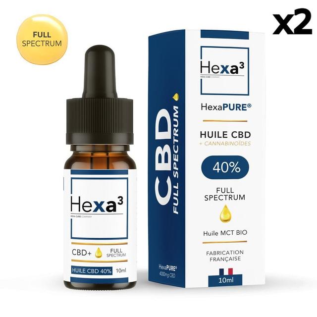 Lot 2 Huiles CBD Chanvre Bio Full Spectrum 4000mg/40% (2x10ml)