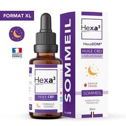 Huile CBD Sommeil + Mélatonine HexaSOM 6000mg, 30ml