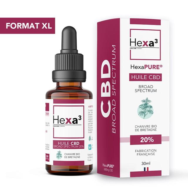 Huile CBD Grand Format HexaPURE, 20% / 6000mg, 30ml