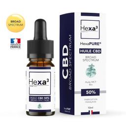 Huile CBD Chanvre Bio 5000mg (50%) HexaPURE (sans THC)