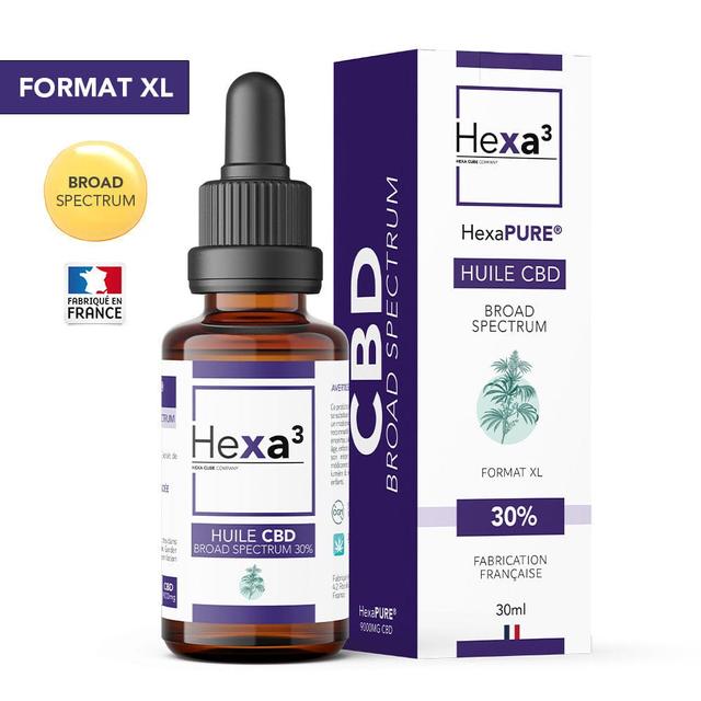 Huile CBD Grand Format HexaPURE, 30% / 9000mg, 30ml