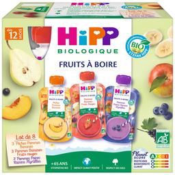 Gourdes fruits à boire 3 saveurs 8x120ml