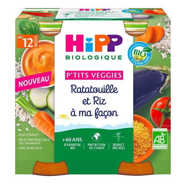 Petits pots ratatouille et riz dès 12 mois - 2x250g