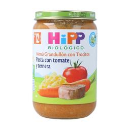 Pot de pâtes bio à la tomate et au veau (12 mois) 220 g