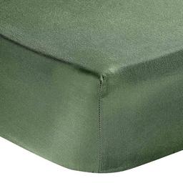 Drap-housse 140 x 200 cm 100% coton égyptien Bio 400 fils vert