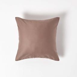 Taie doreiller Marron 100% coton BIO 400 fils 40 x 40 cm