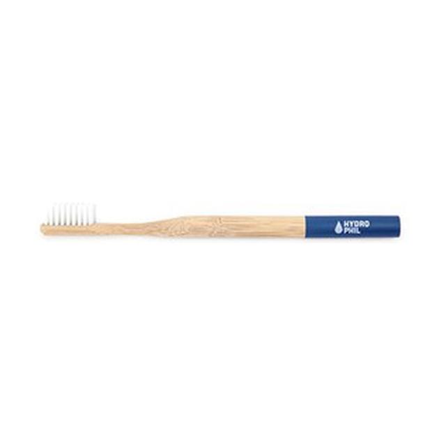 Brosse à dents en bambou / nylon bleu, souple 1 unité